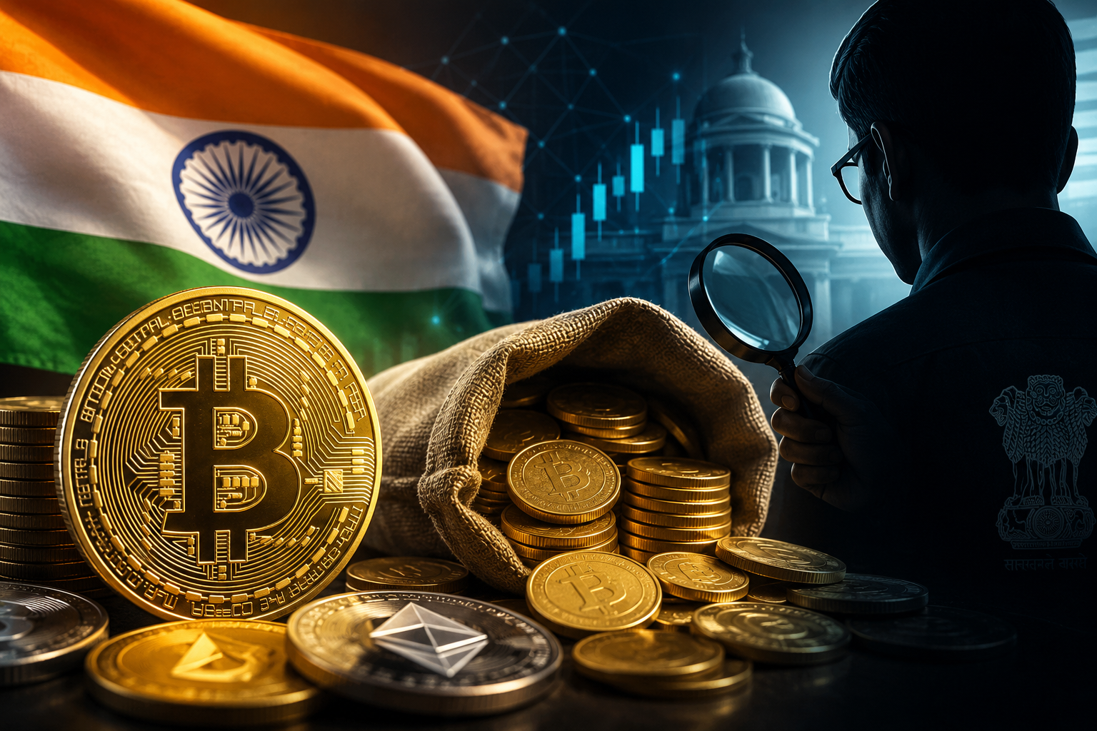 India Finds $104 Million Hidden Crypto Income in Tax Drive