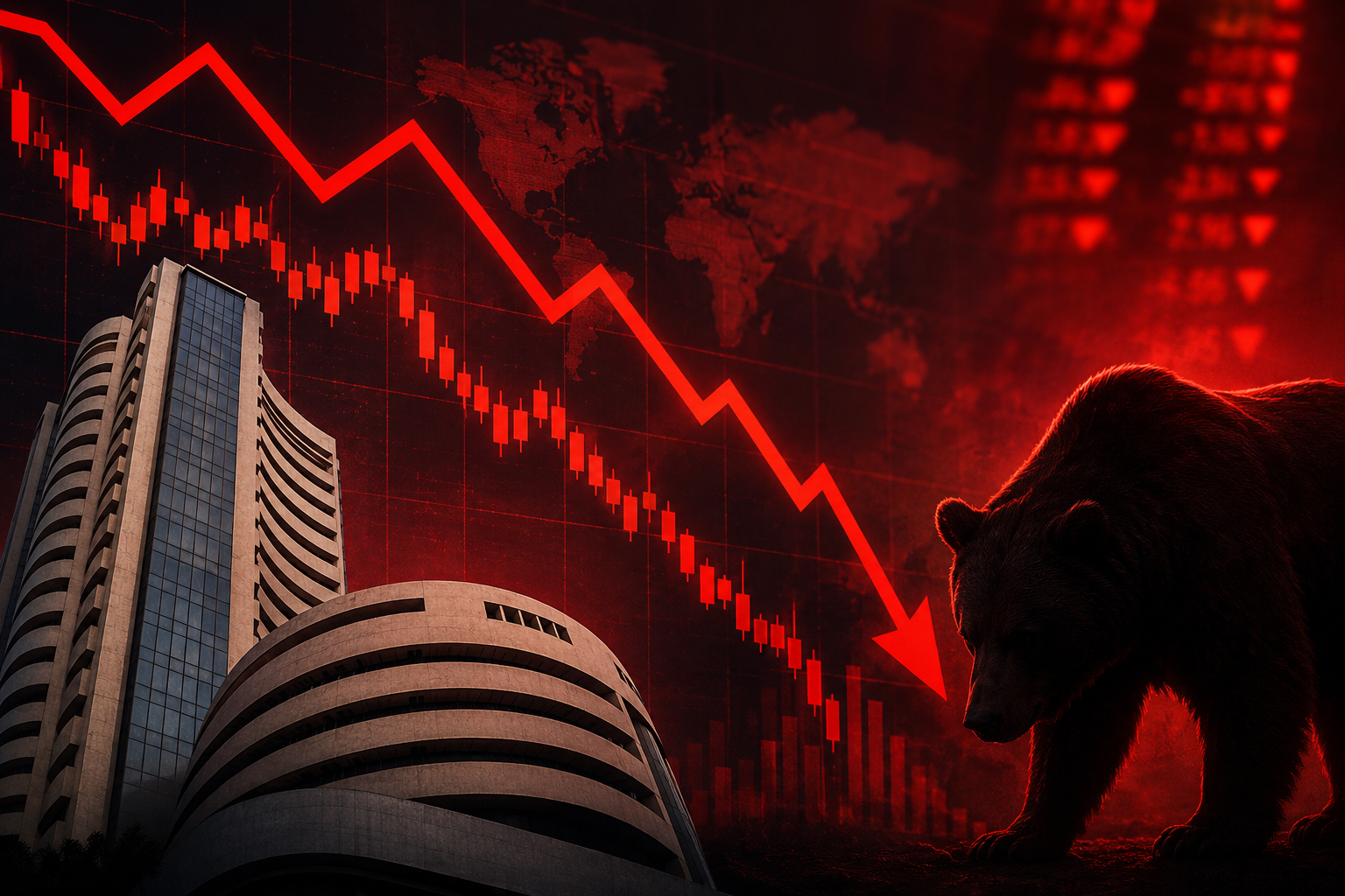 Sensex Falls 608 Points as Indian Market Ends Rally